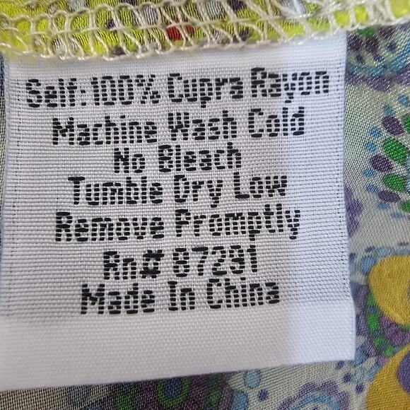 Johnny Was Patchwork Cupra Rayon Tunic Multi Color Size S - Picture 9 of 9